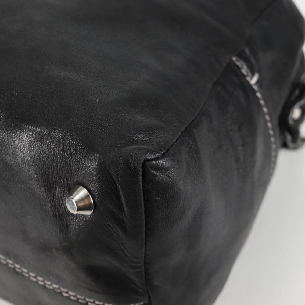 Chloe Hand Bag Leather Black Silver Auth SW1545V - Picture 16 of 16